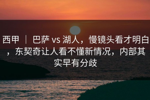 西甲 ｜ 巴萨 vs 湖人，慢镜头看才明白，东契奇让人看不懂新情况，内部其实早有分歧